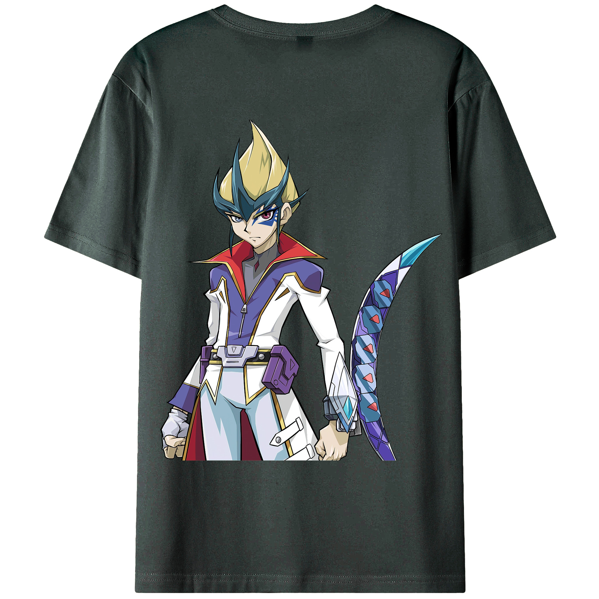 （画像用） 遊☆戯☆王 Yu-Gi-Oh! 綿100％ メンズ半袖Tシャツ（バックプリント） 通気性